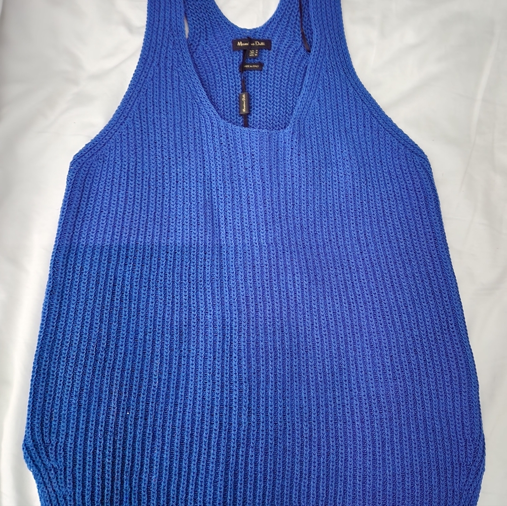 Massimo Dutti Blue Sweater Knit Tank